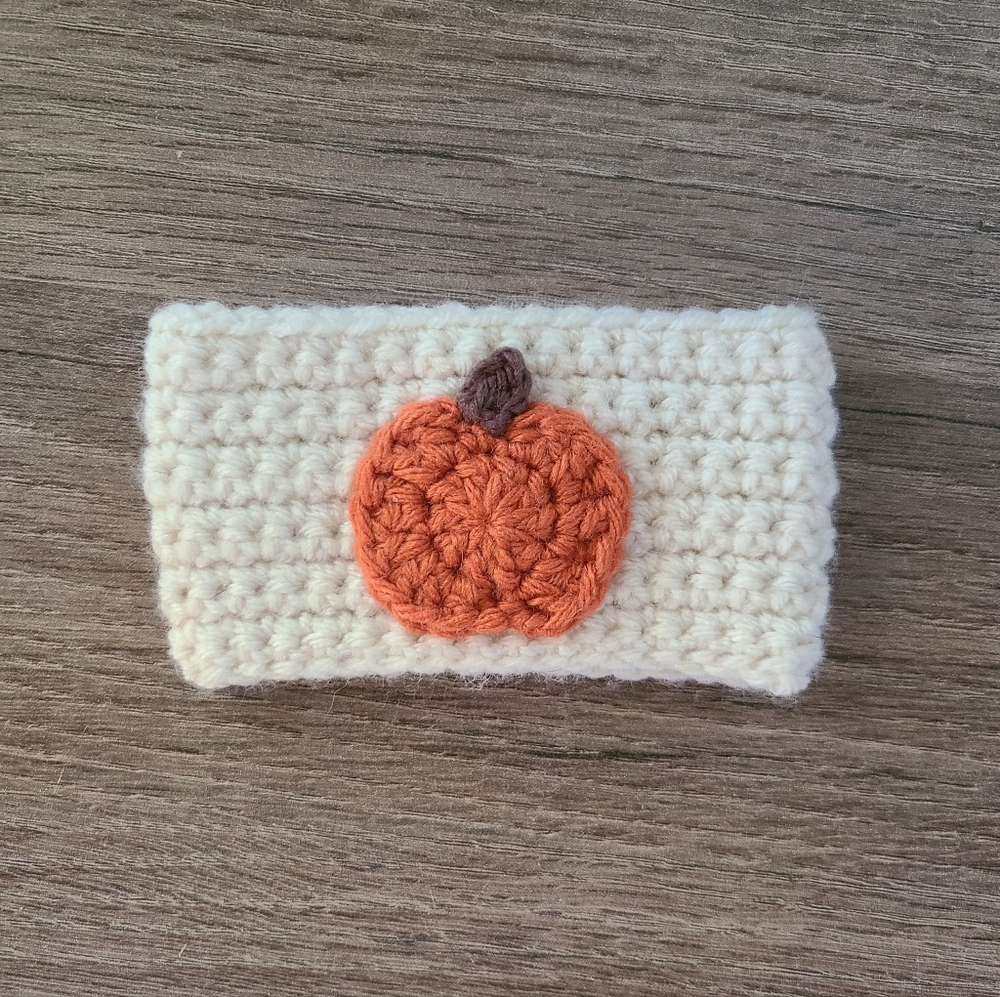 Coffee cup cozy and coaster set, gift, fall decor, pumpkin coaster,fall pumpkin - Picture 4 of 5